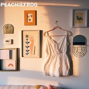 Soft and sheer sexy eyelet lace romper.